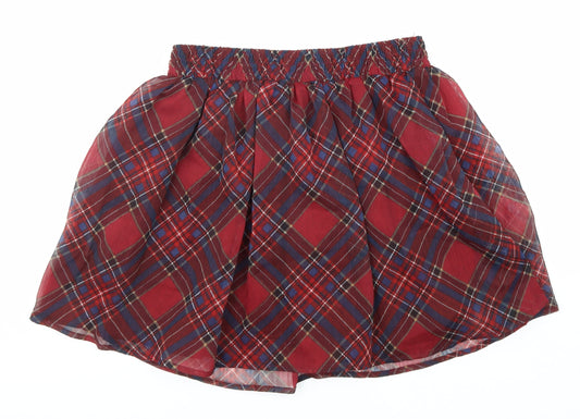 Glamorous Womens Red Geometric Polyester Pettiskirt Skirt Size 12