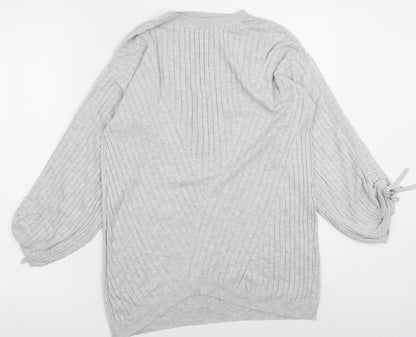F&F Womens Grey Polyester Pullover Sweatshirt Size 12 Pullover