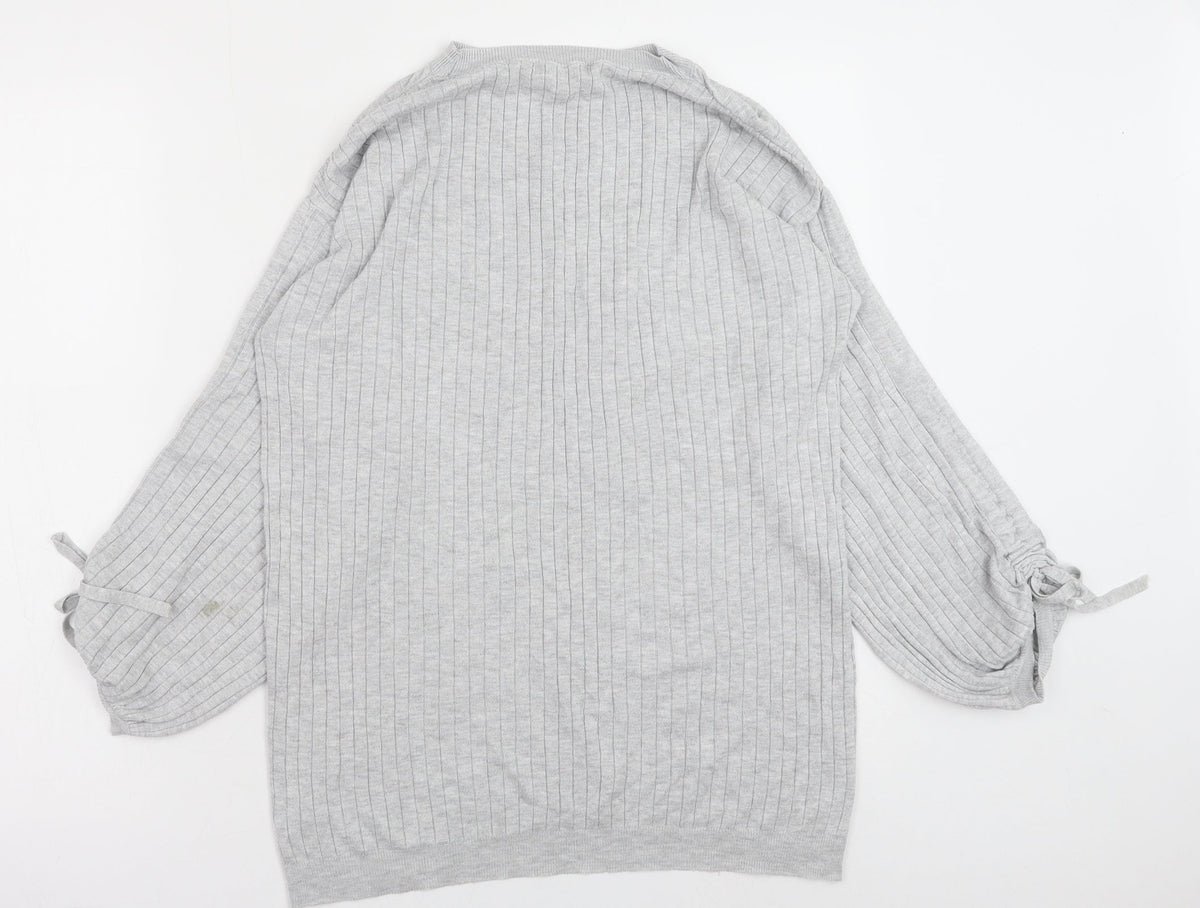 F&F Womens Grey Polyester Pullover Sweatshirt Size 12 Pullover