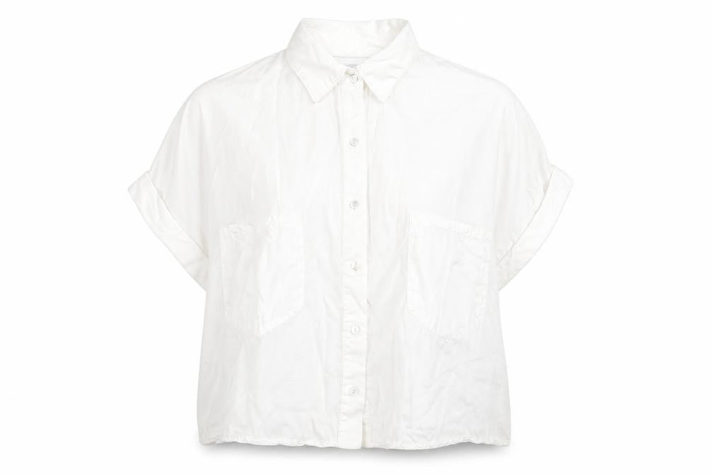 Womens UK Size S Zara White Basic Button-Up