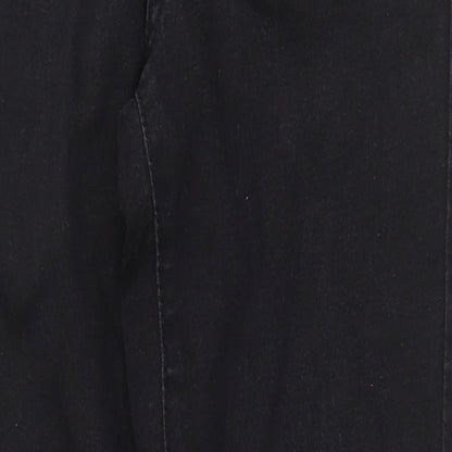 Denim & Co. Womens Black Cotton Skinny Jeans Size 10 Regular Zip