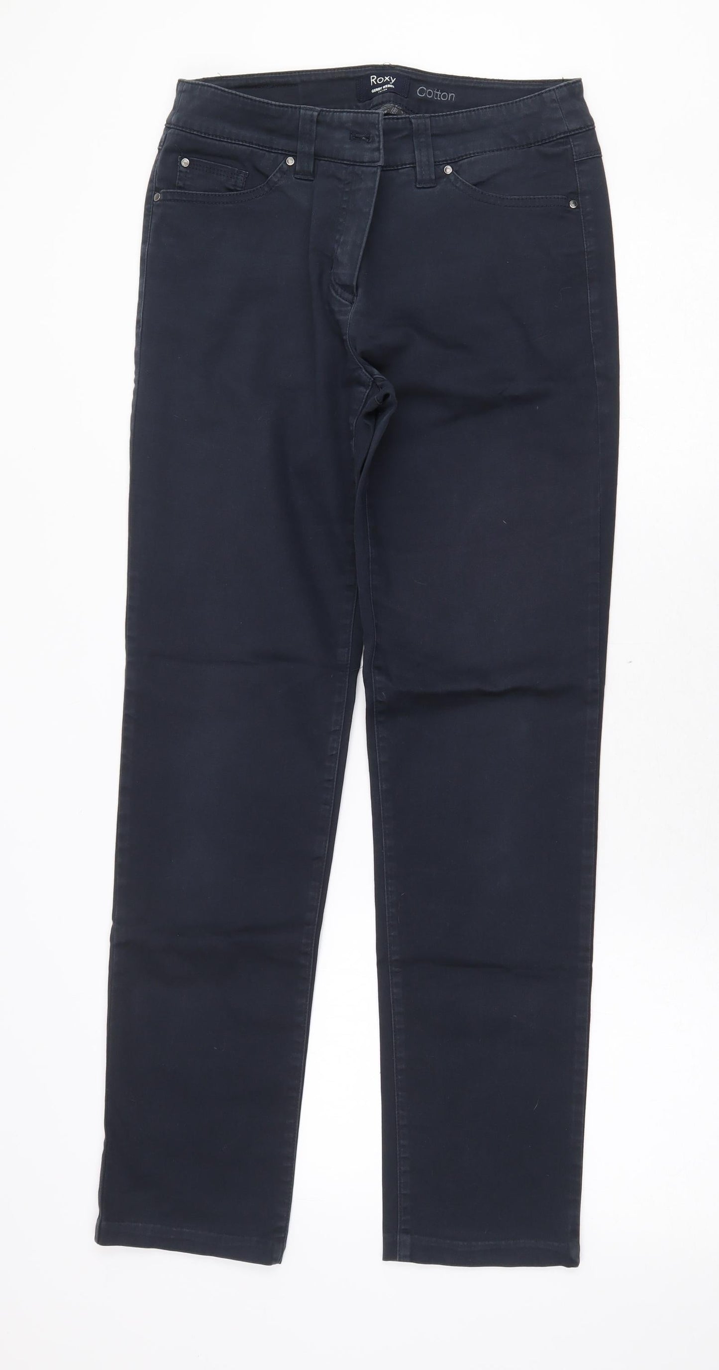 Gerry Weber Mens Blue Cotton Straight Jeans Size 28 in Regular Zip