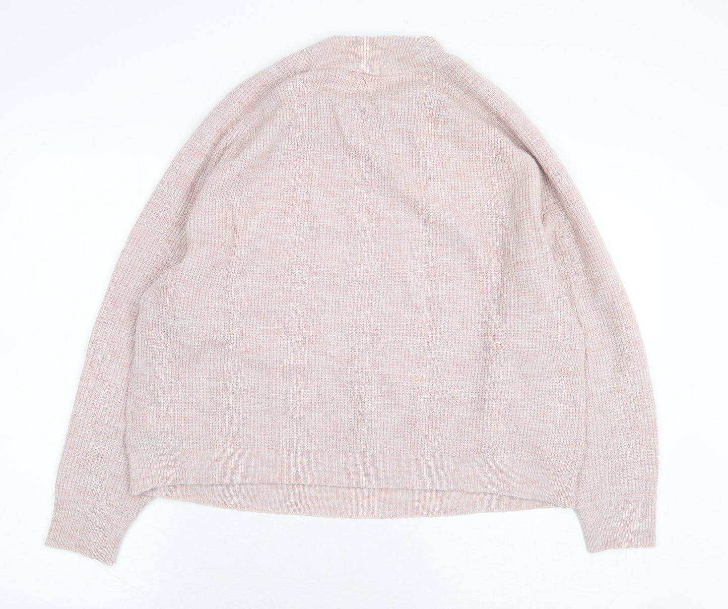 Gap Womens Pink Crew Neck Acrylic Pullover Jumper Size L