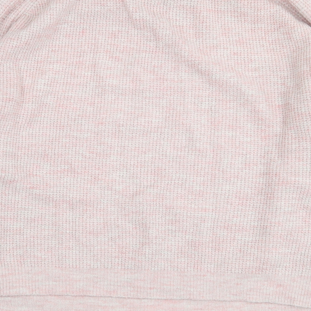 Gap Womens Pink Crew Neck Acrylic Pullover Jumper Size L