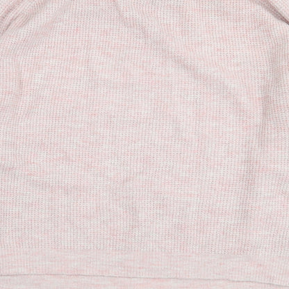 Gap Womens Pink Crew Neck Acrylic Pullover Jumper Size L