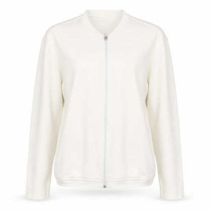 Cotton & Co Womens White Jacket Size M Zip