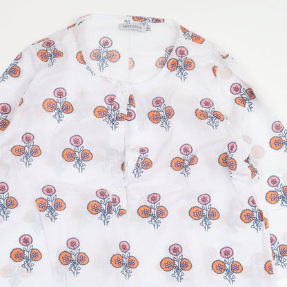 Womens UK Size 3XL MissLook White Basic Blouse