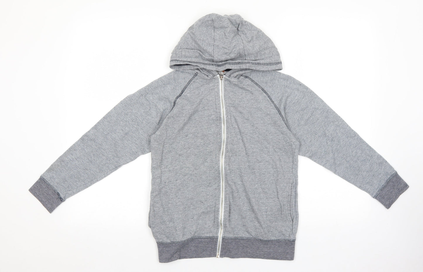Matalan Boys Grey Cotton Full Zip Hoodie Size 10 Years Zip