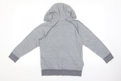 Matalan Boys Grey Cotton Full Zip Hoodie Size 10 Years Zip
