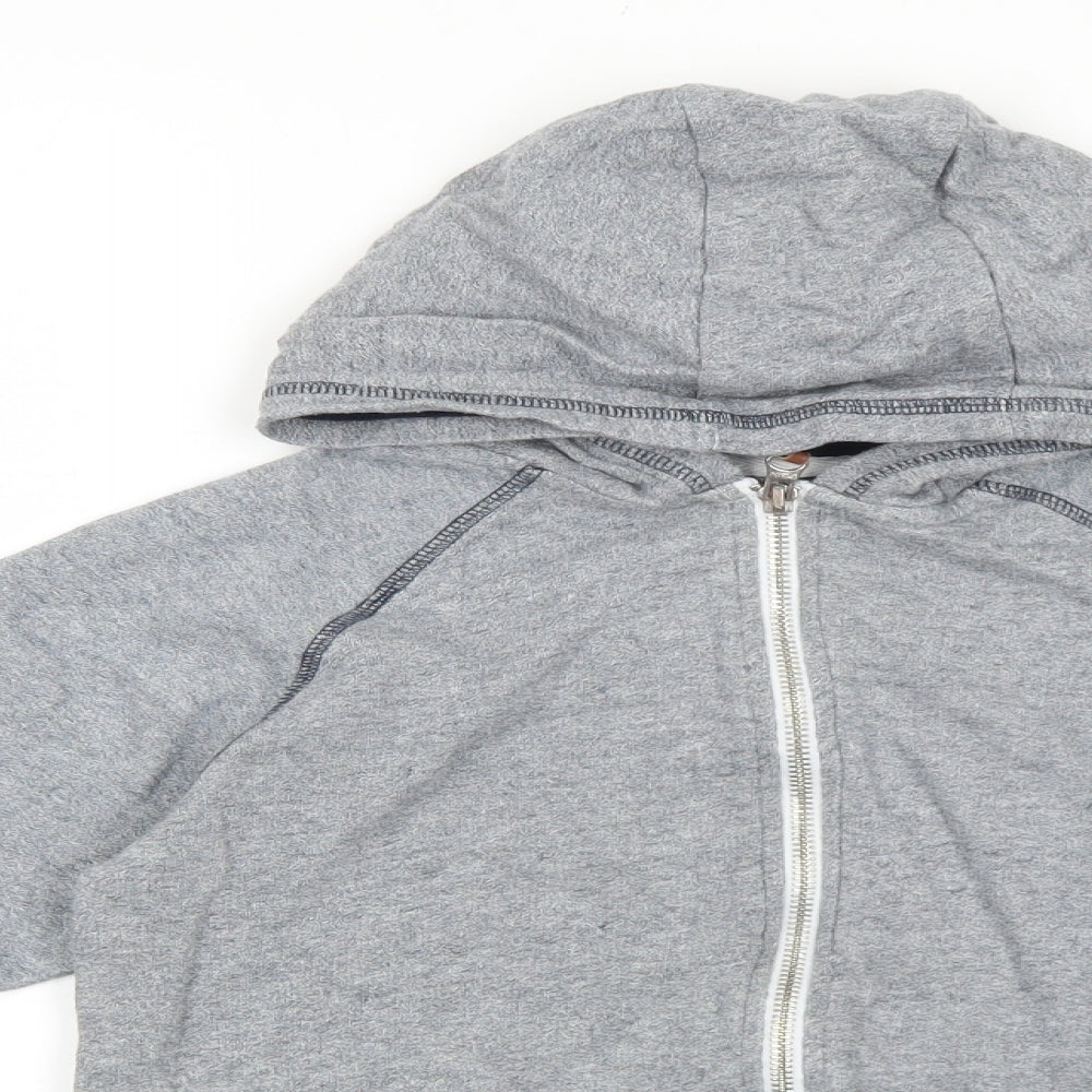 Matalan Boys Grey Cotton Full Zip Hoodie Size 10 Years Zip
