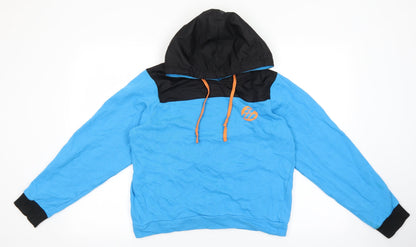 Awsome sports Mens Blue Cotton Pullover Hoodie Size S