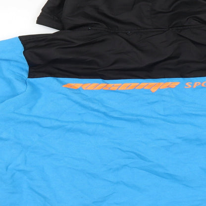 Awsome sports Mens Blue Cotton Pullover Hoodie Size S