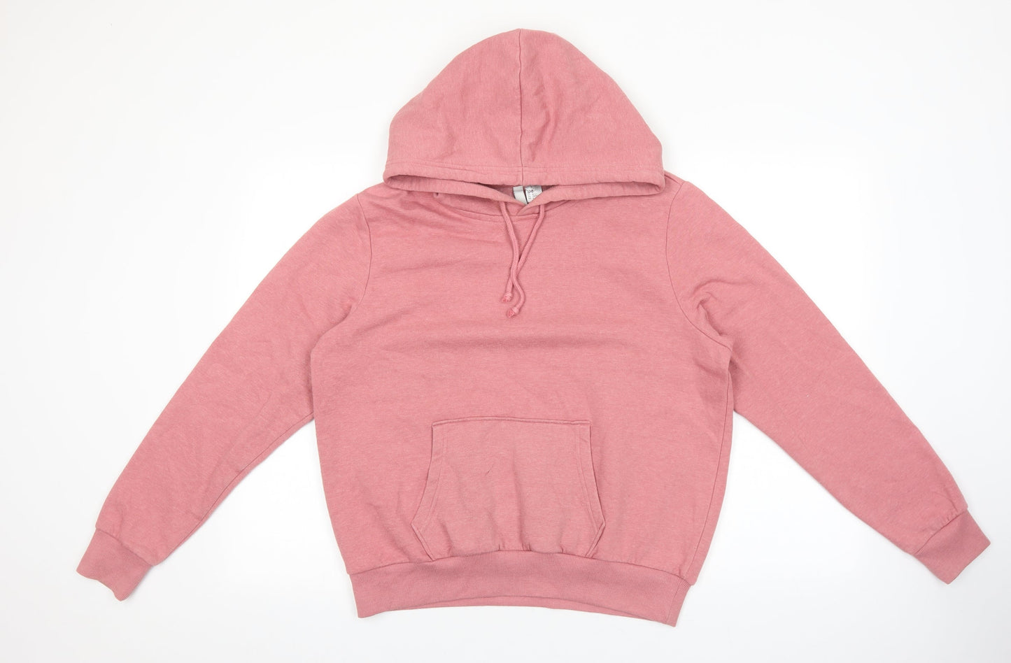 Divided Womens Pink Cotton Pullover Hoodie Size M Pullover