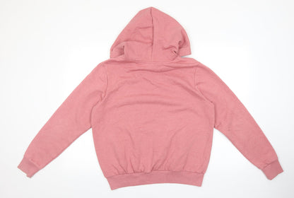 Divided Womens Pink Cotton Pullover Hoodie Size M Pullover