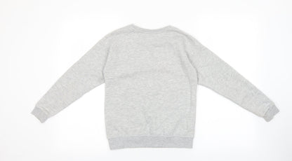 Primark Girls Grey Cotton Pullover Sweatshirt Size 9-10 Years Pullover - Stay Happy be You