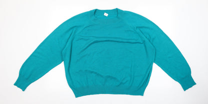 Womens UK Size 20 Preworn Green Pullover Jumper