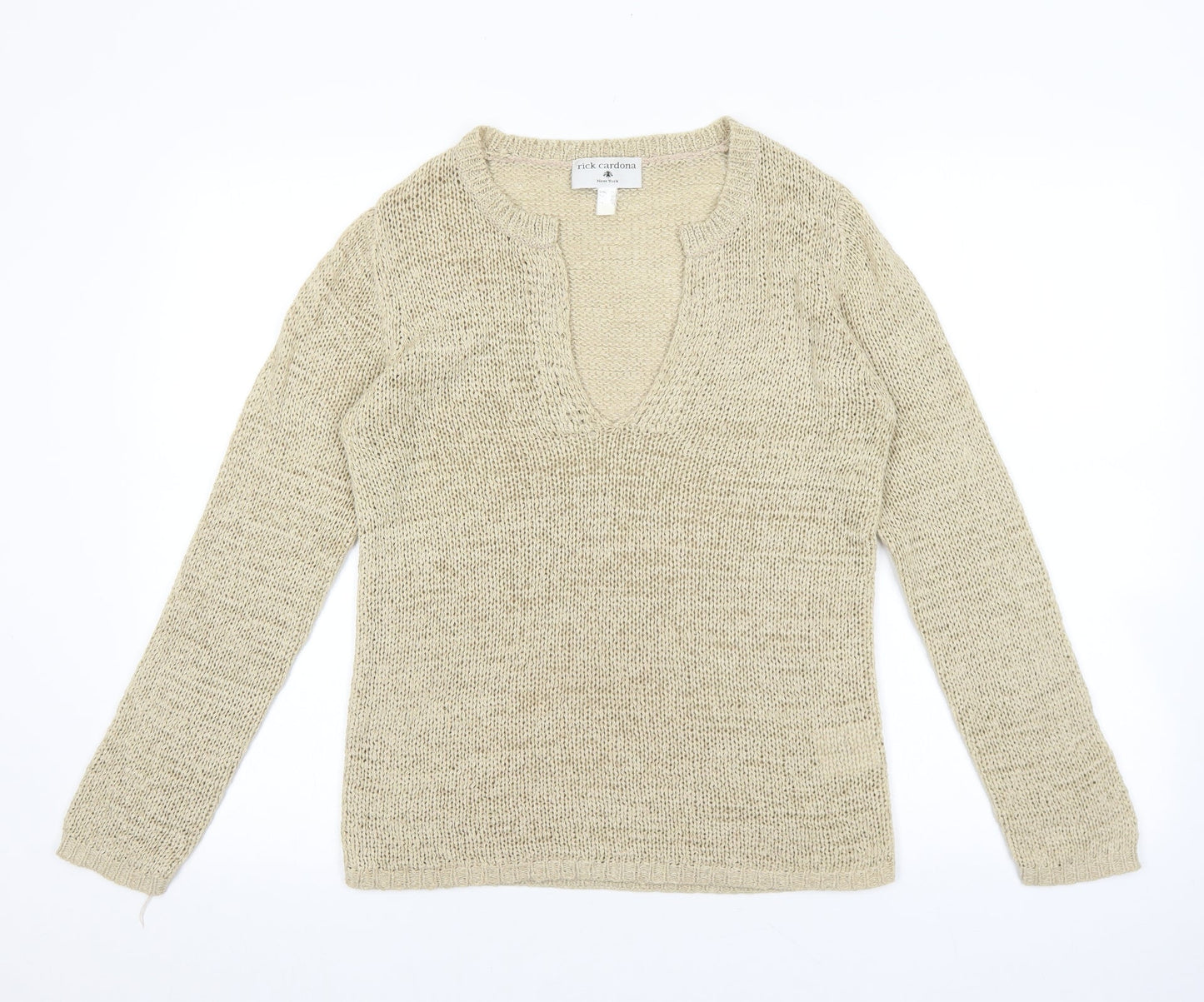 Womens UK Size 8 Rick Cardona Beige Pullover Jumper