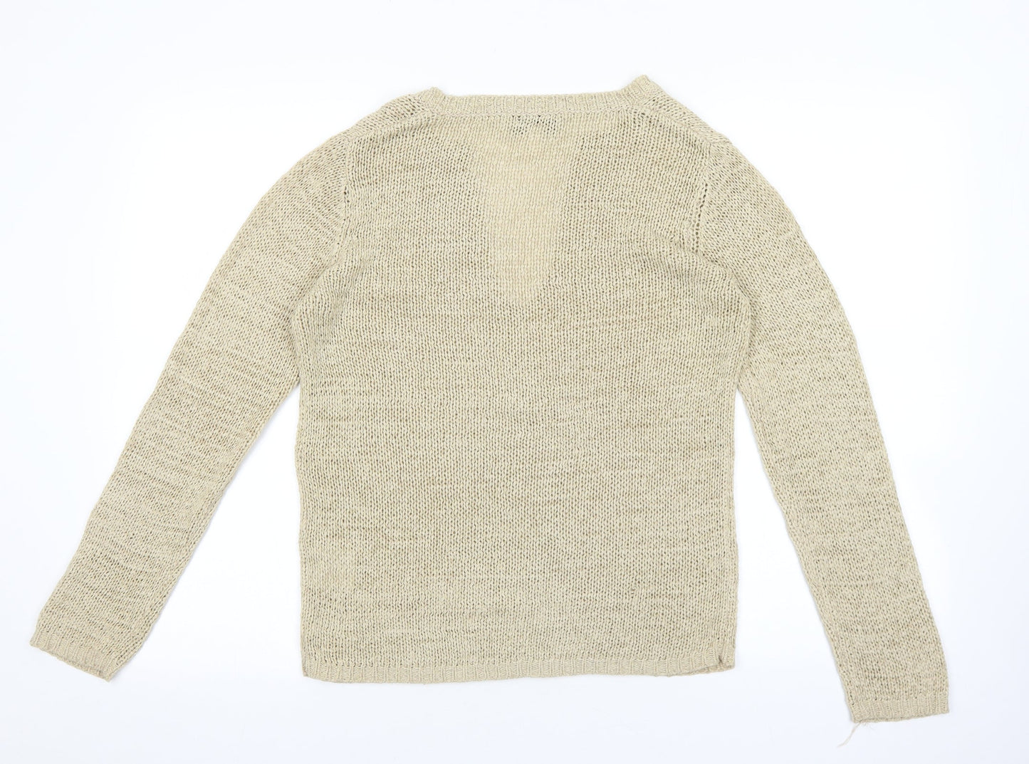 Womens UK Size 8 Rick Cardona Beige Pullover Jumper