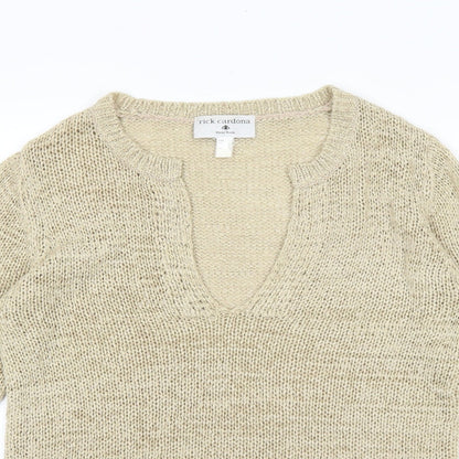 Womens UK Size 8 Rick Cardona Beige Pullover Jumper