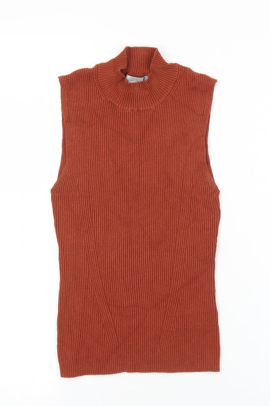 Womens UK Size S H&M Brown Pullover Jumper