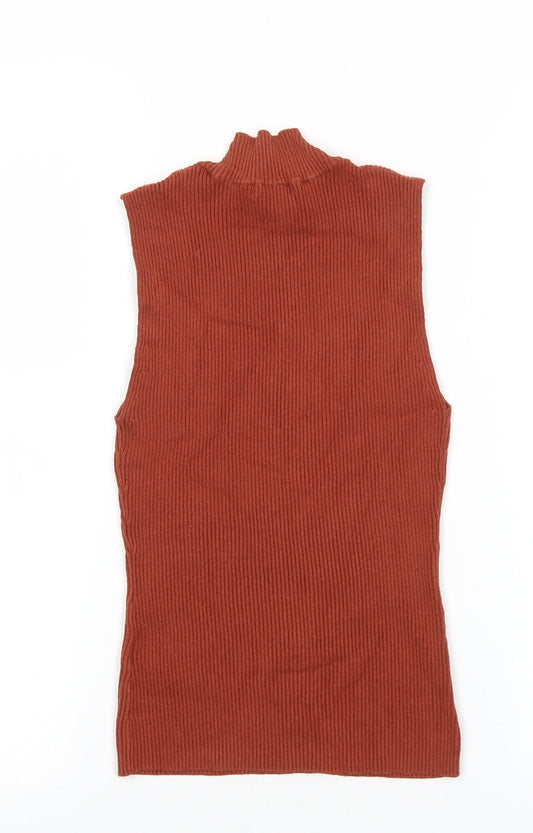 Womens UK Size S H&M Brown Pullover Jumper
