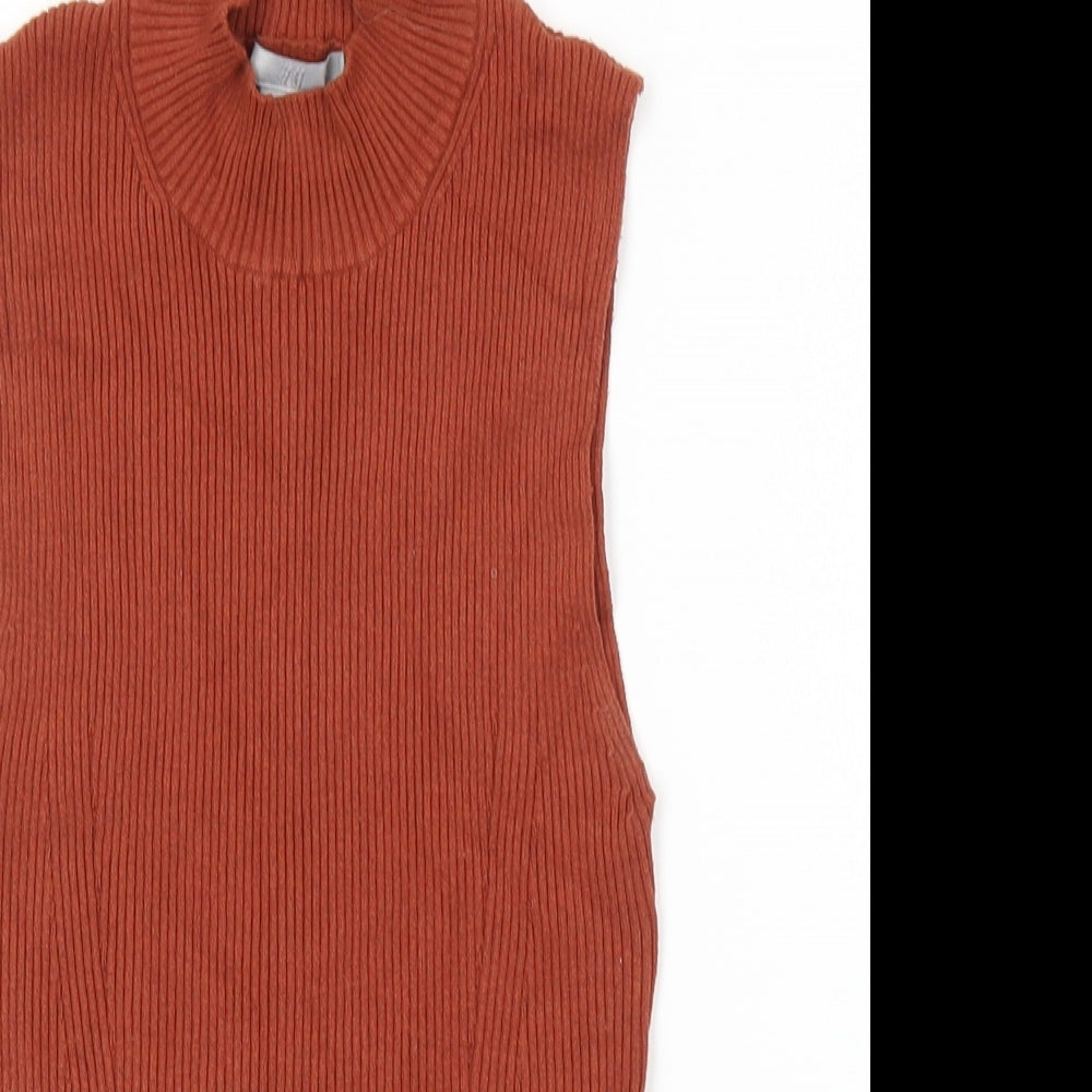 Womens UK Size S H&M Brown Pullover Jumper