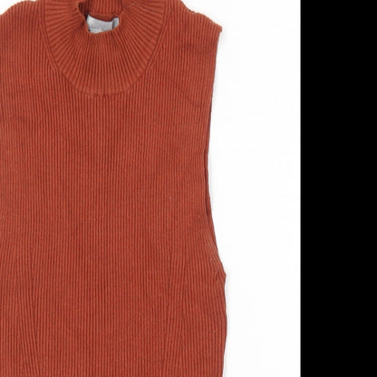 Womens UK Size S H&M Brown Pullover Jumper