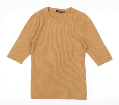 Womens UK Size S Brave Soul Orange Basic T-Shirt