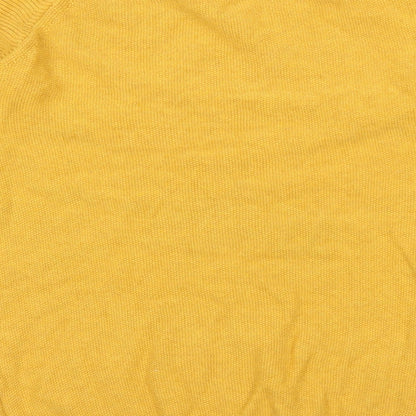 NEXT Boys Yellow Round Neck 100% Cotton Pullover Jumper Size 14 Years Pullover