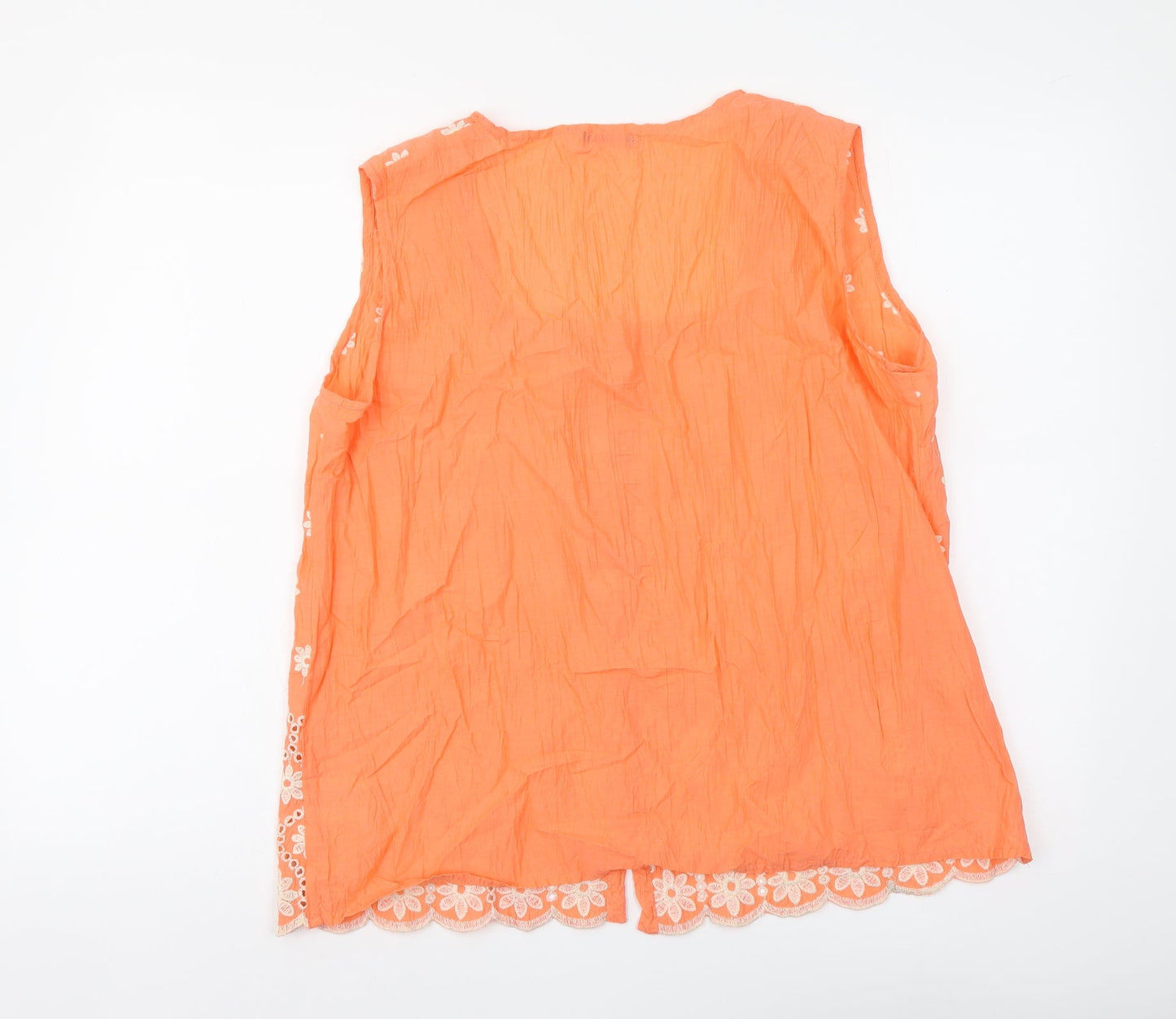 Womens UK Size 12 Roman Orange Basic Tank