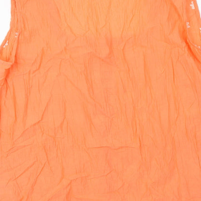 Womens UK Size 12 Roman Orange Basic Tank