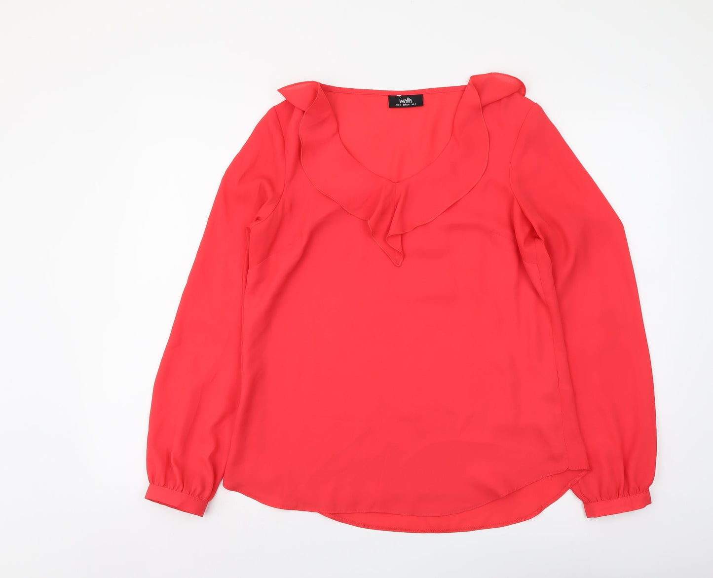 Womens UK Size 8 Wallis Red Basic Blouse