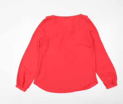 Womens UK Size 8 Wallis Red Basic Blouse