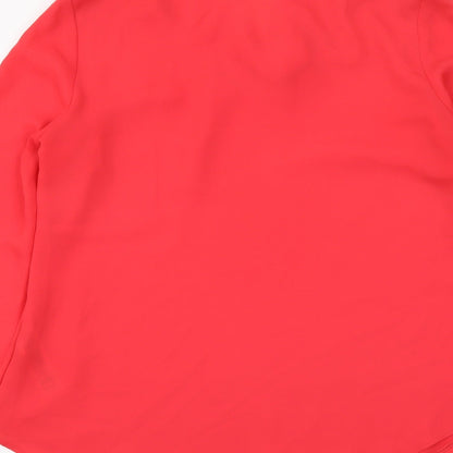 Womens UK Size 8 Wallis Red Basic Blouse
