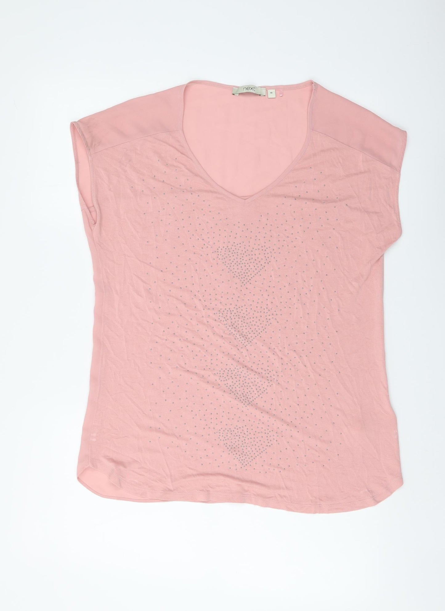 Womens UK Size 10 NEXT Pink Basic T-Shirt