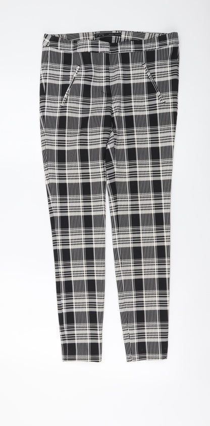 Womens UK Size S Zara Regular Fit  Black Trousers