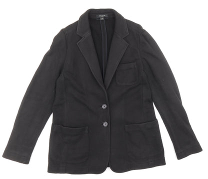 Ann Taylor Womens Black Jacket Blazer Size M Button