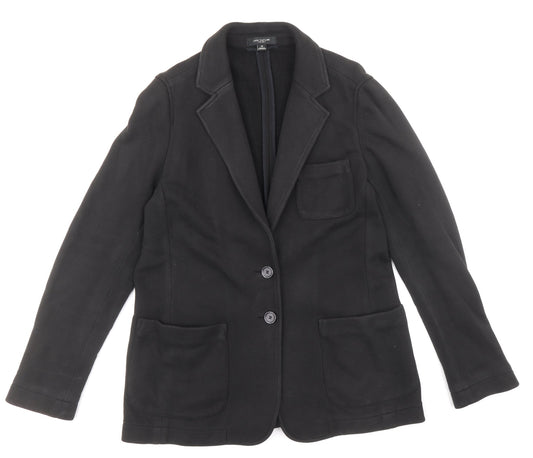 Ann Taylor Womens Black Jacket Blazer Size M Button