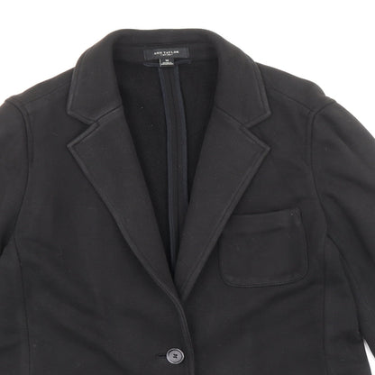 Ann Taylor Womens Black Jacket Blazer Size M Button