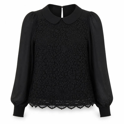 Womens UK Size 10 Warehouse Black Basic Blouse