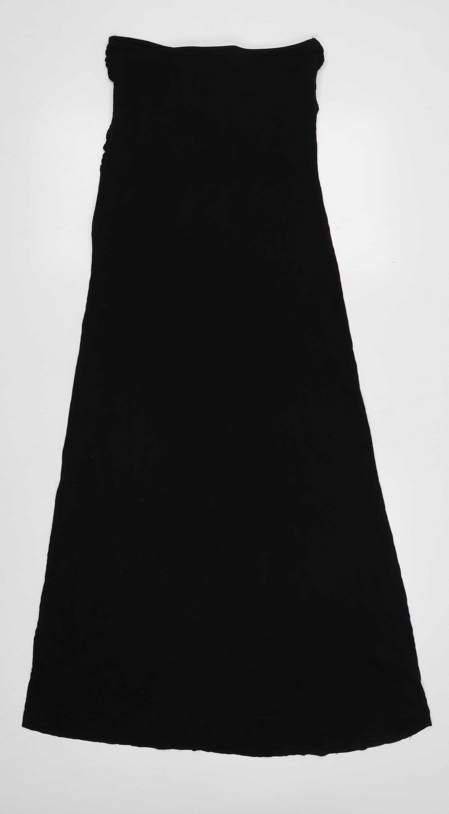 NEXT Womens Black Herringbone Viscose A-Line Size 10 Mock Neck Pullover