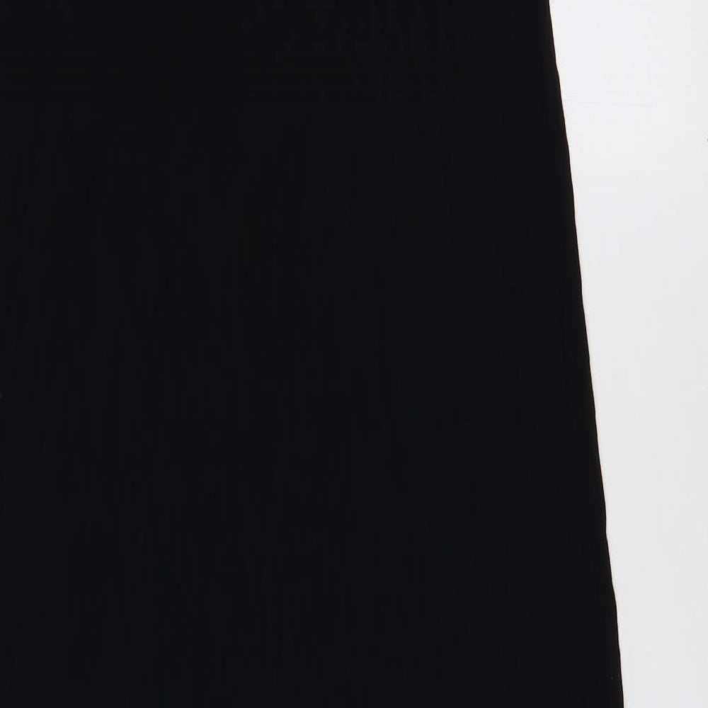 NEXT Womens Black Herringbone Viscose A-Line Size 10 Mock Neck Pullover