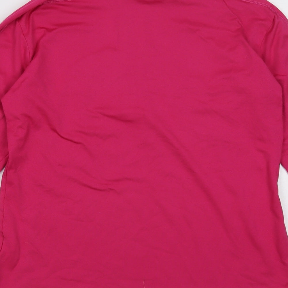 City Mountain Passion Womens Pink Polyester Pullover Casual Size XS High Neck Zip