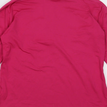 City Mountain Passion Womens Pink Polyester Pullover Casual Size XS High Neck Zip