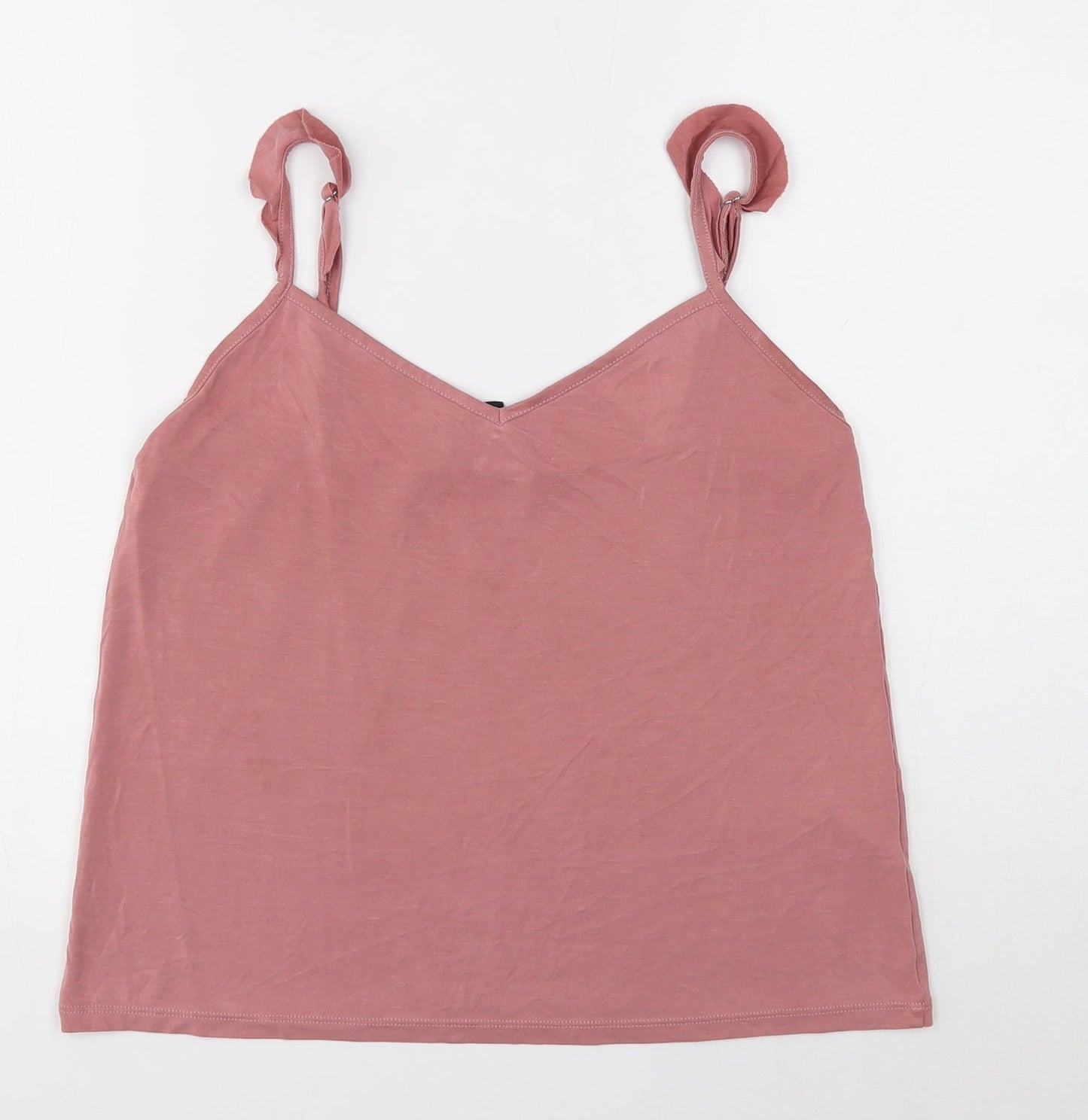 Womens UK Size M New Look Pink Basic Tank
