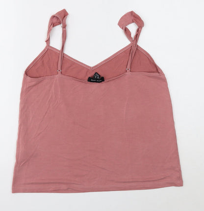 Womens UK Size M New Look Pink Basic Tank