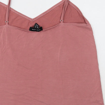 Womens UK Size M New Look Pink Basic Tank