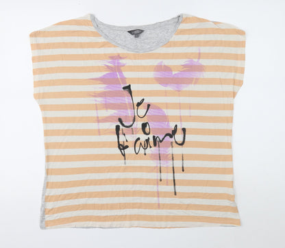 Womens UK Size 16 Limited Multicoloured Basic T-Shirt