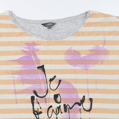 Womens UK Size 16 Limited Multicoloured Basic T-Shirt