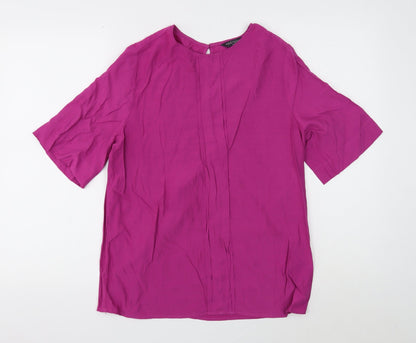 Womens UK Size 12 Marks and Spencer Purple Basic Blouse